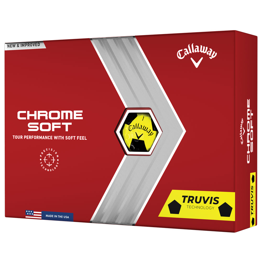 Callaway Chrome Soft 2022 Truvis Yellow Golf Balls