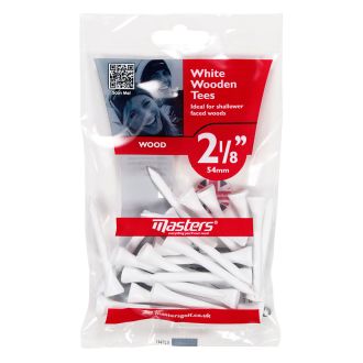 Masters White Wooden Tees 54mm