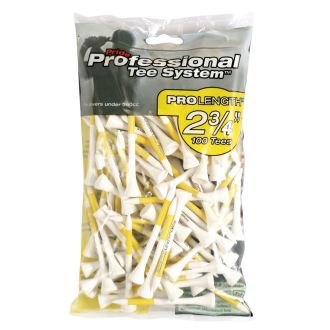 Pride PTS ProLength 69mm Golf Tees - 100 Pack TEWPT12 Yellow