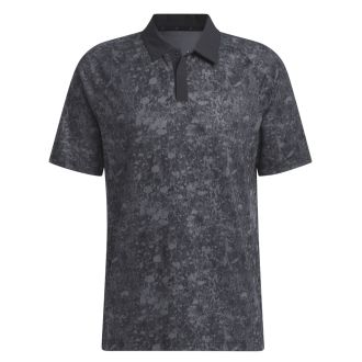 adidas Mesh Print Golf Polo Shirt HR7968 Black/Grey Five