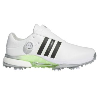 adidas Tour360 24 BOA Golf Shoes IF0251 White/Core Black/Green Spark