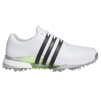 adidas Tour360 24 Golf Shoes White/Core Black/Green Spark