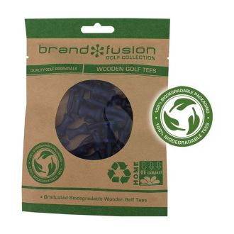 Brand Fusion 37mm Graduated Biodegradable Wooden Golf Tees TEWG37B