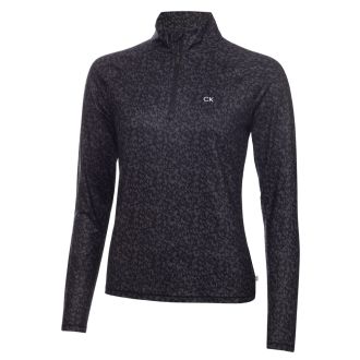 Calvin Klein Bolina ½ Zip Ladies Golf Pullover CKLA22729 Black/Urban