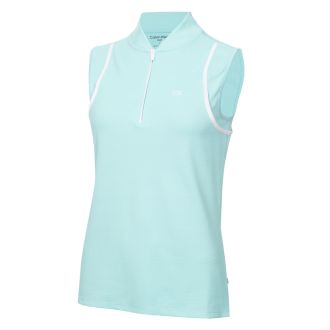 Calvin Klein Cedar Sleeveless Ladies Golf Polo Shirt CKLS22562 Light Opal