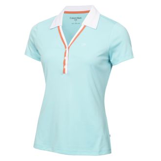 Calvin Klein Charlevoix Ladies Golf Polo Shirt CKLS22564-LGTOPAL Light Opal
