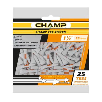 CHAMP Tee System 38mm Bamboo Golf Tees - 90 Pack CTS1121290