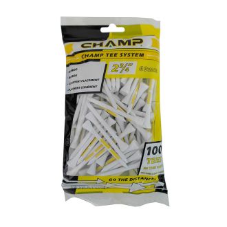 CHAMP Tee System 69mm Bamboo Golf Tees - 20 Pack - CTS2340220