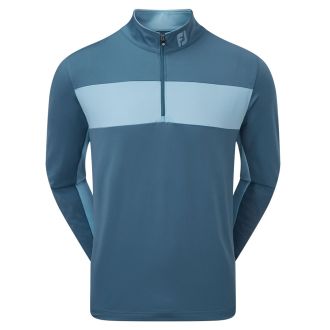 FootJoy Engineered Chest Stripe Chill-Out Golf Pullover 88428 Ink/Dusk Blue