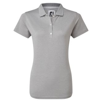 FootJoy Ladies Stretch Pique Solid Golf Polo Shirt 88500 Heather Grey