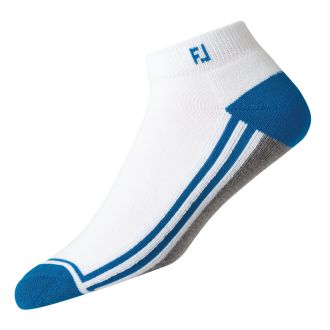 FootJoy ProDry Fashion Sport Golf Socks 16120-G White/Grey/Blue