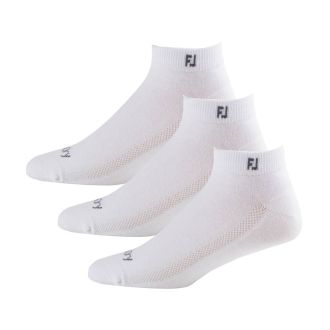FootJoy ProDry Lightweight Sport Golf Socks (3 Pack) 17141 White