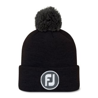 FootJoy Solid Pom Pom Golf Hat FH22BSPOM-0 Black