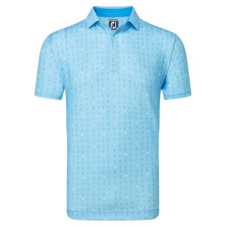 Footjoy The 19th Hole Lisle Golf Polo Shirt 81608 Blue Sky