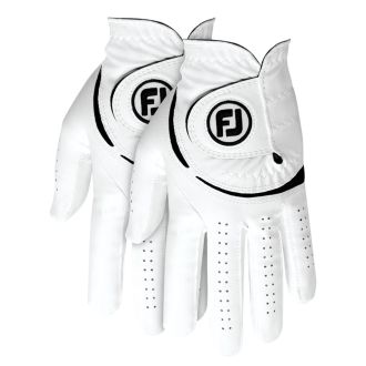 Footjoy WeatherSof Golf Glove (2 Pack)  White/Black