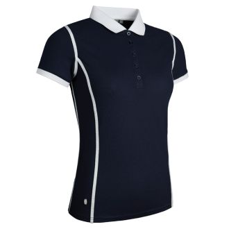 Glenmuir Ladies Perrie Golf Polo Shirt LSP2664PER-NWH Navy/White