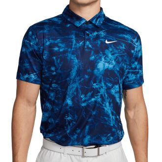 Nike Dri-FIT Tour Micro Solar Golf Polo Shirt DX6090-469 Dutch Blue/White