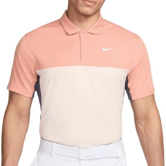 Nike Victory+ Golf Polo Shirt FQ1114-823 Light Madder Root/Light Carbon/White
