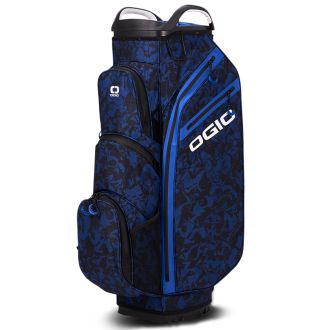 Ogio All Elements Silencer Waterproof Golf Cart Bag Blue Floral Abstract