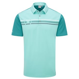 Ping Morten Golf Polo Shirt P03575 Aquarius/Everglade Multi