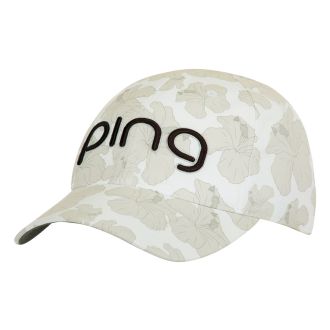 Ping Tour Ladies Delta Golf Cap 35264 White/Hibiscus