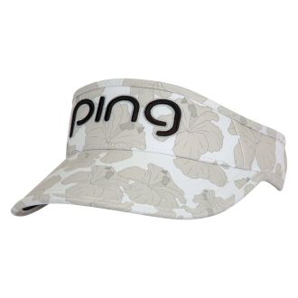 Ping Tour Ladies Sport Golf Visor 35266 White/Hibiscus