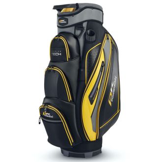 Powakaddy Premium Tech 2024 Golf Cart Bag Gun Metal/Black/Yellow 02782-01-01