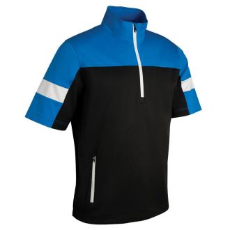 Sunderland Cortina Half Sleeve Golf Windshirt SUNMW85COR-BLBW Black/Lightening Blue/White