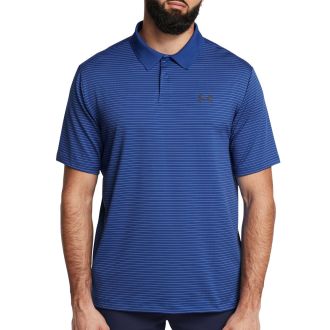 Under Armour Performance 3.0 Stripe Golf Polo Shirt 1377376-432 Tech Blue/Horizon Blue/Navy