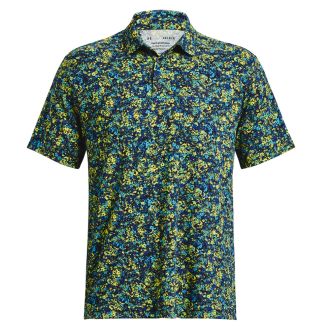 Under Armour Playoff 3.0 Floral Speckle Polo Shirt 1378677-411 Midnight Navy/Starfruit