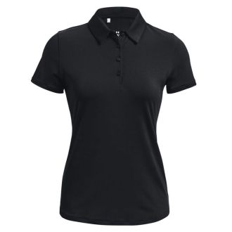 Under Armour Zinger Ladies Golf Polo Shirt 1377335-001 Black/Jet Grey/Metallic Silver