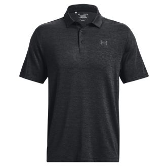 Under Armour Playoff 3.0 Heathered Golf Polo Shirt 1378673-001 Black/Jet Grey/Black